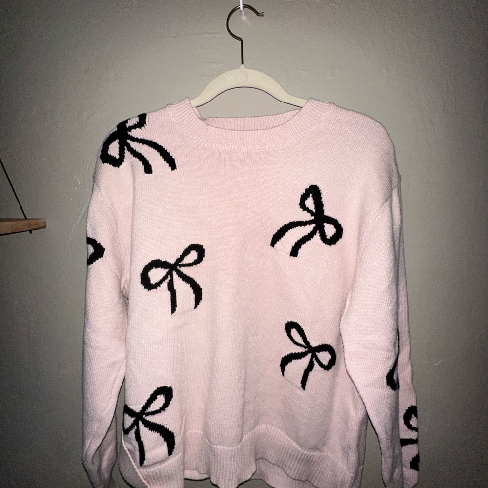 Pink Bow Sweater